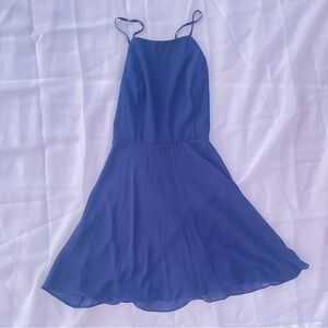 LULU’S Letter of Love Navy Blue Backless Skater Dress size medium